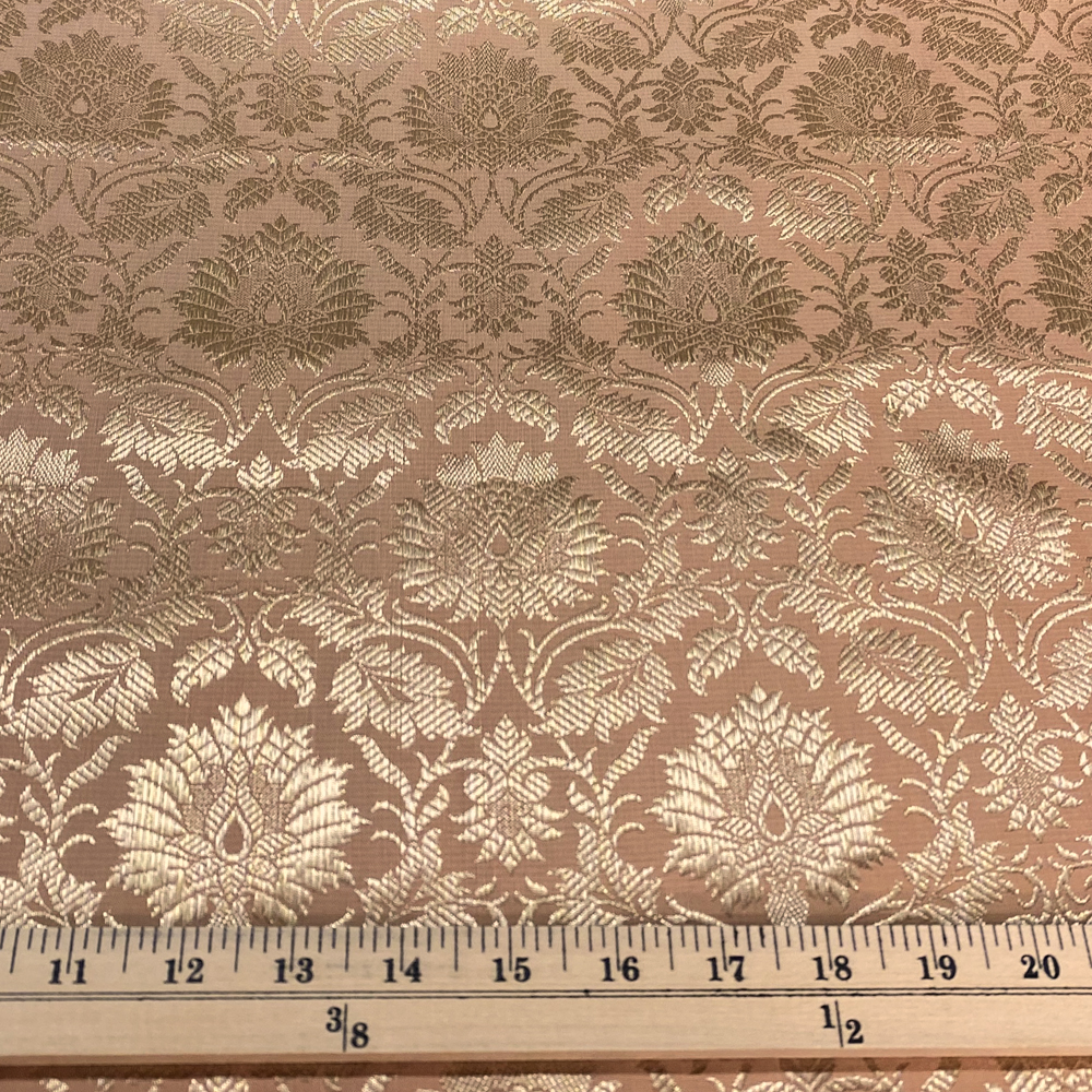 Peach Sultana Metallic Jacquard (2 1/8 yds)